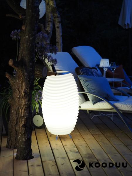 KOODUU Synergy 35S - Vielseitige LED Lampe mit Bluetooth Lautsprecher & Getränkekühler - Dekoleuchten der exklusiven Art